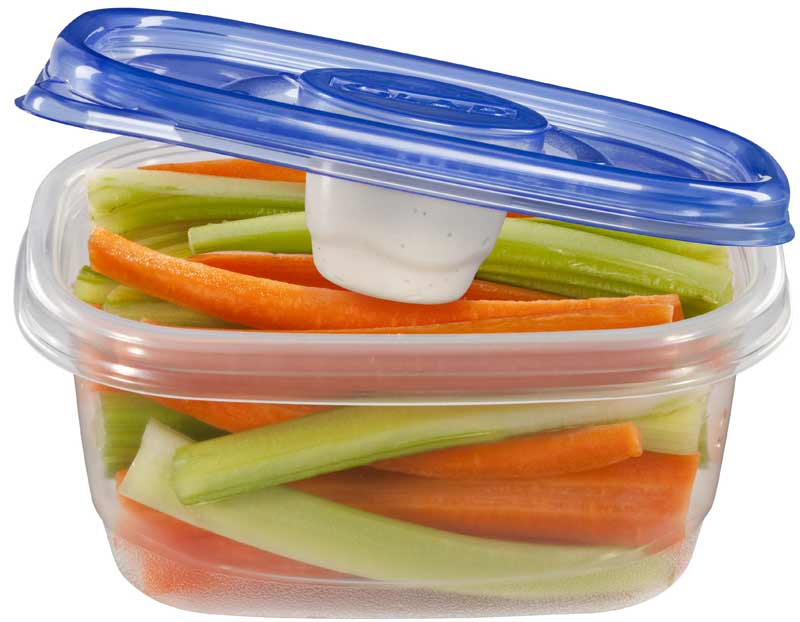 Glad To Go Cups Snack Food Storage Containers, 24 Ounce, 4