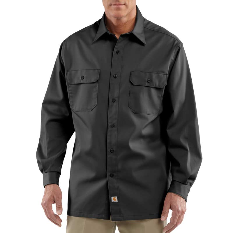 Carhartt Men's Twill Long Sleeve Work Shirt Button Front S224 at Amazon