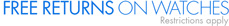 Free Returns on Watches Free Returns on Watches