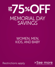 Up to 75% Off Memorial Day