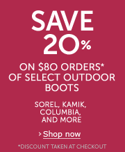 Save 20% on Cold Weather Boots 