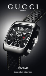 The Gucci Coupé range of watches takes inspiration from the House’s golden eras and echoes the fluid lines of a sports car with a rounded-square silhouette. The classic vintage aesthetic of the Gucci Coupé features signature Gucci detailing.