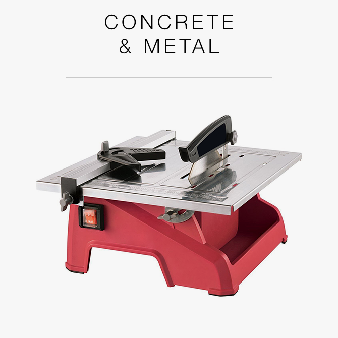Concrete and metal tools