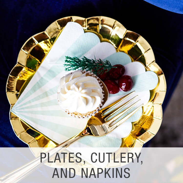Plates, Cutlery and Napkins