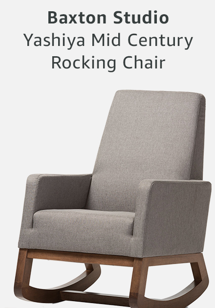 Baxton studio yashiya mid century rocking chair