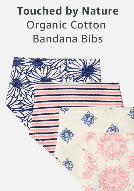 Touched by nature organic cotton bandana bibs