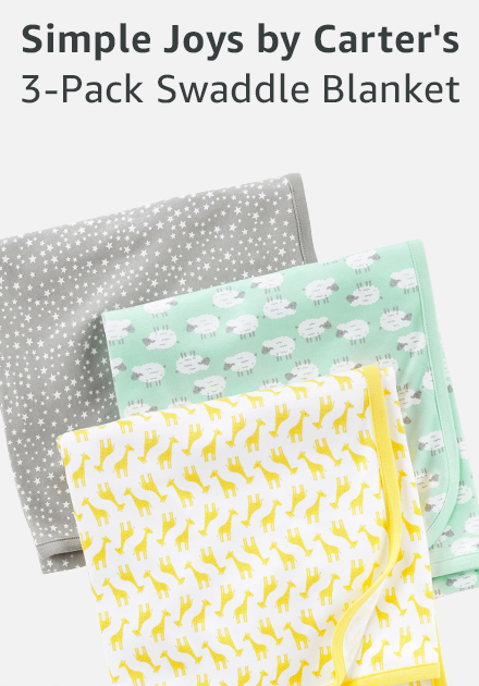 Simple joys by carter's 3-pack swaddle blanket