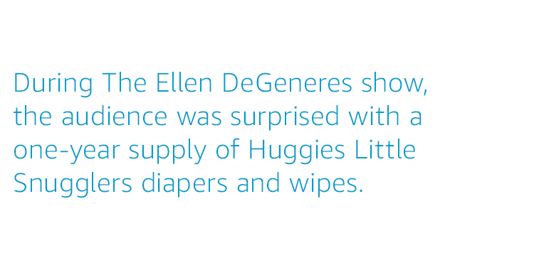 The surprises continued with a one year supply of Huggies Little Snugglers diapers and wipes.