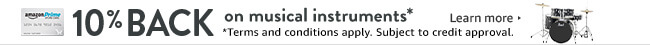 Get 10% cash back on select musical instruments