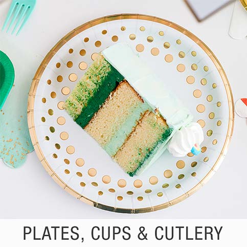 Plates, Cups &amp; Cutlery