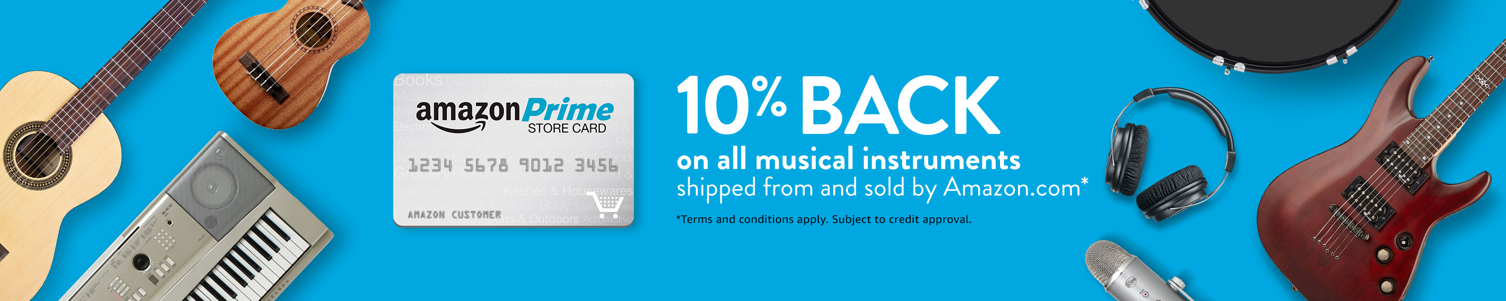 10% back on select musical instruments