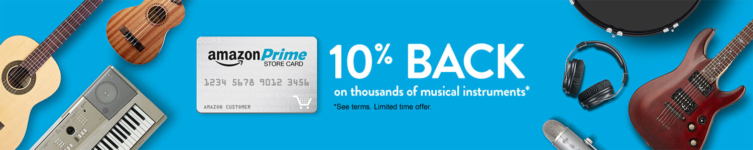 10% back on thousands of musical instruments shipped from and sold by Amazon.com