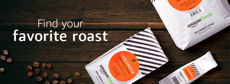 AmazonFresh coffee, find your favorite roast