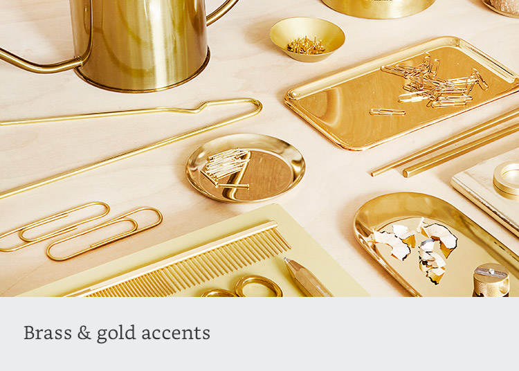 Brass & gold accents