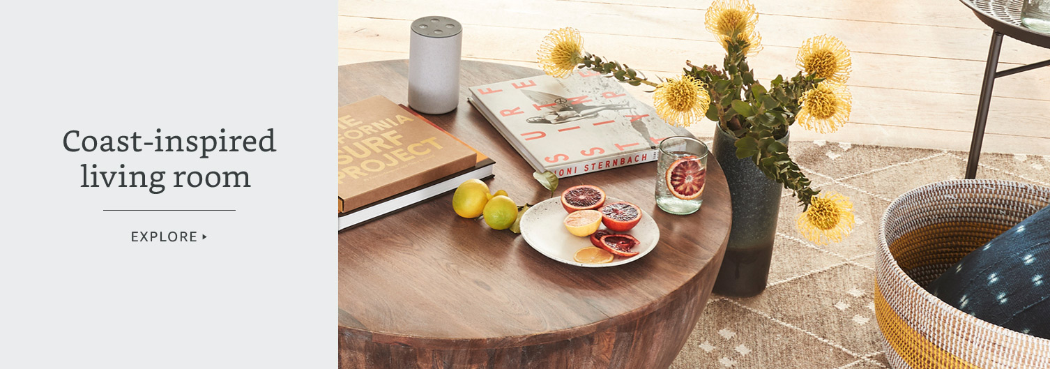 Coast-inspired living room