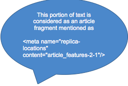 This portion of text is considered as an article fragment mentioned as 
<meta name="replica-locations" content="article_features-2-1"/>
in the below article_features-2.xml file
