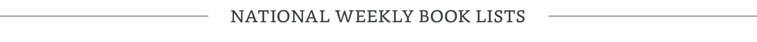 National Weekly Book Lists