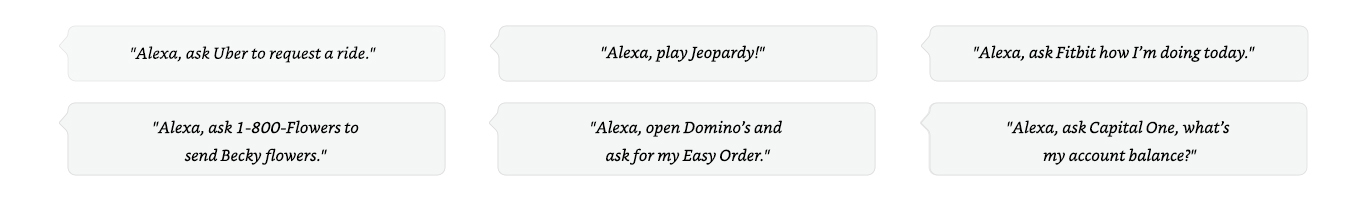 Echo Dot has skills-utterances