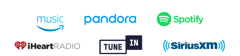 Amazon Music | Pandora | iHeartRadio | TuneIn''