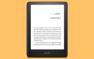 Kindle Paperwhite Kids on orange background. Now $114.99