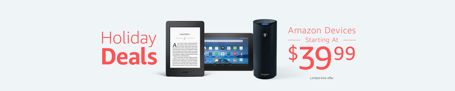 Holiday Deals on Amazon Devices, Starting at $39.99