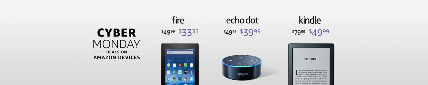 Cyber Monday Deals on Amazon Devices, Starting at $33.33