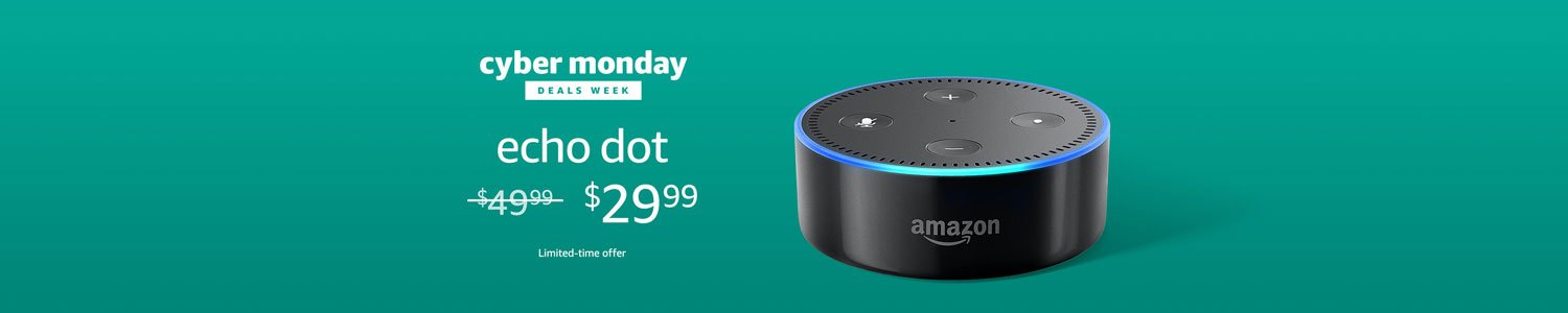 Cyber Monday deals week | Echo Dot | Was $49.99, now $29.99 | Limited-time offer