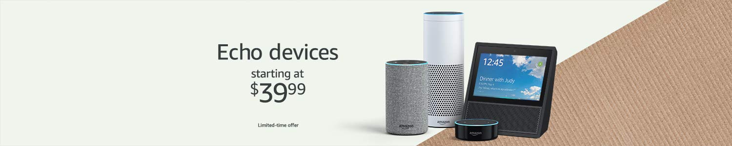 Echo devices starting at $39.99 | Limited-time offer