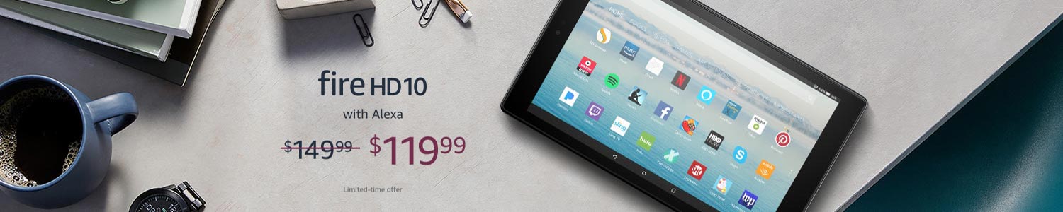 Fire HD 10 tablet with Alexa, starting at $119.99