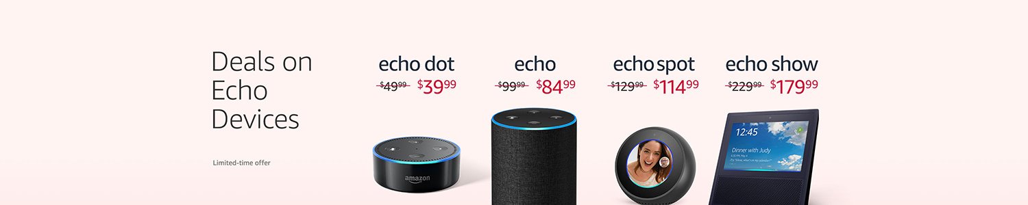 Valentine's Deals on Echo Devices. Limited-time offer.