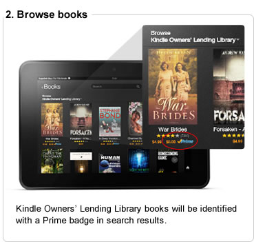 Kindle Owners’ Lending Library books will be identified with a Prime badge in search results.