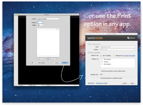 Send to Kindle using printer