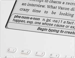 Built-in dictionary with instant lookup