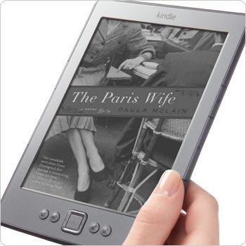 Kindle e-reader showing home screen
