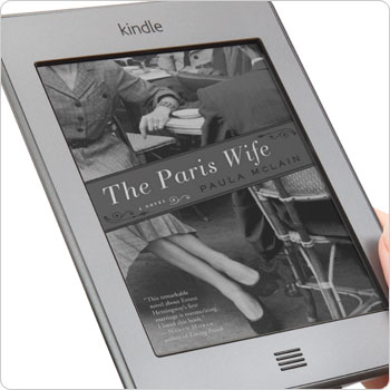 Kindle Touch e-reader showing home screen