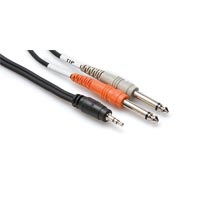 Hosa CMP153 Y Cable 1/8 Inch TRS to Dual 1/4 Inch TS Cable - 3 Foot