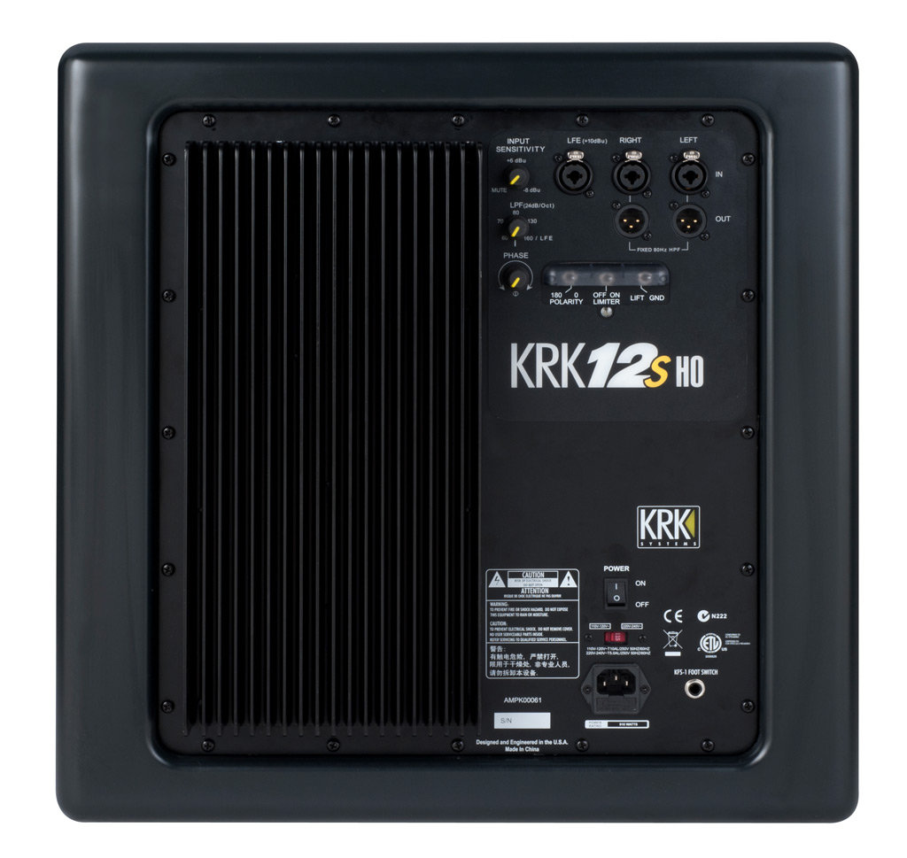 KRK 12sHO 400 Watts 12Inch Powered Studio Subwoofer
