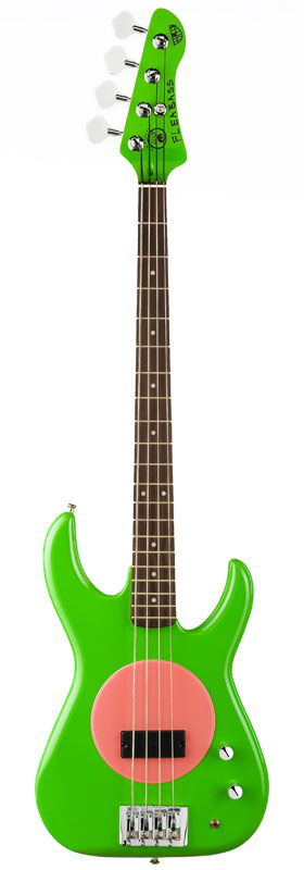 Fleabass Model 32 Bass Guitar Green and Pink (Punk) : Amazon.com