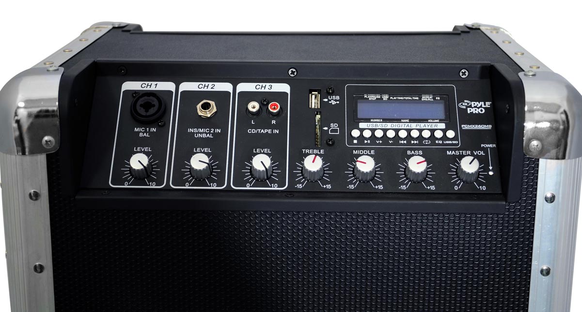 PylePro PCMX260MB Battery Powered Portable PA System w/USB