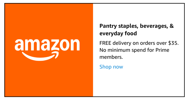 Amazon groceries. Shop pantry staples, beverages, and everyday food. Free delivery on orders over $25. No minimum spend for Prime members. Delivery available nationwide