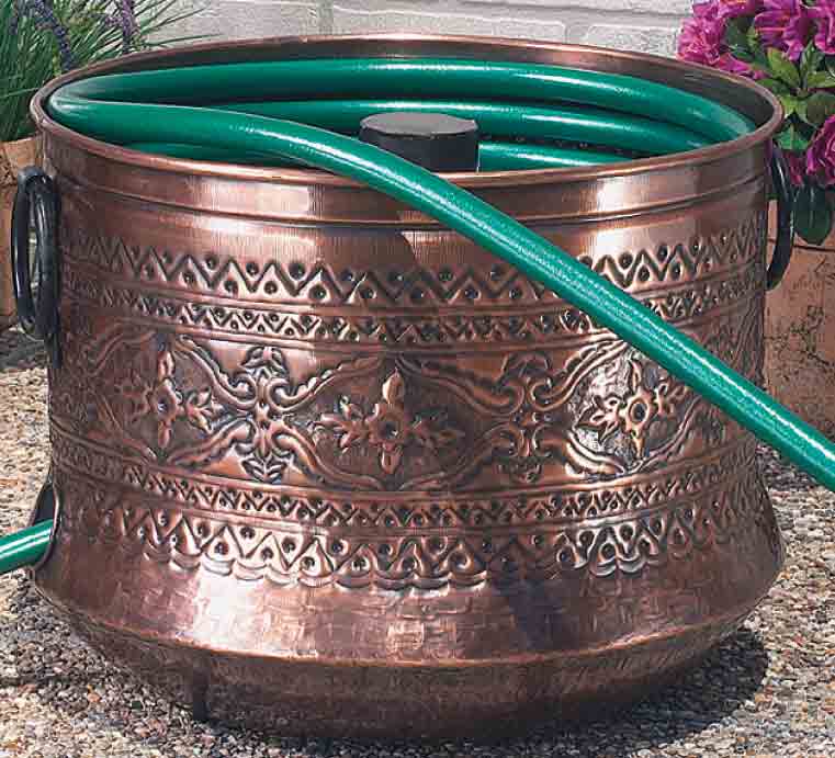 bronze garden hose holder