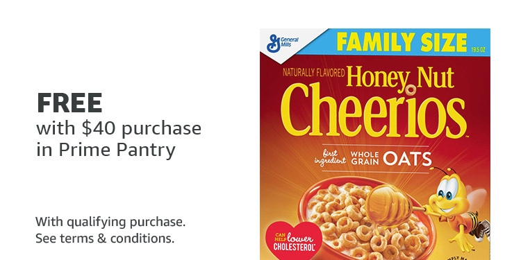 Free Honey Nut Cheerios with $40 purchase