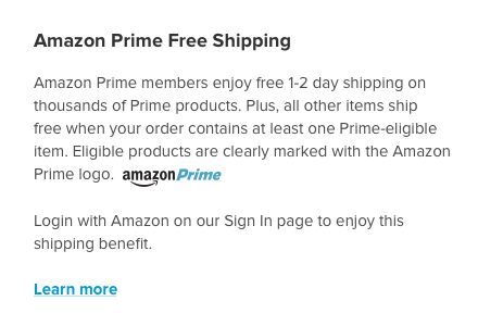 Amazon Prime Shipping