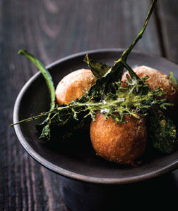 Garden Beignets and Crispy Leaves
