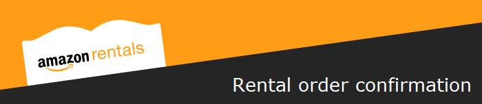 Rental order confirmation