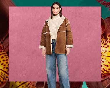 girl in brown jacket