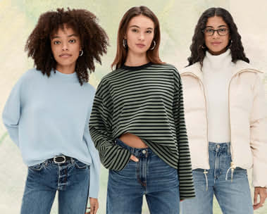 three girls standing