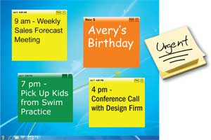 Add colorful electronic Sticky Notes to your desktop!