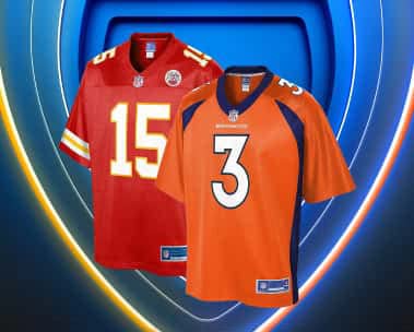 Thursday Night Football team themed jerseys and accessories.