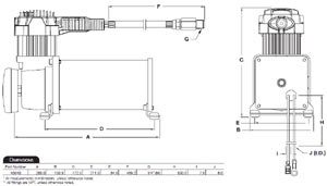 Schematic of the Viair 450C Air Compressor
